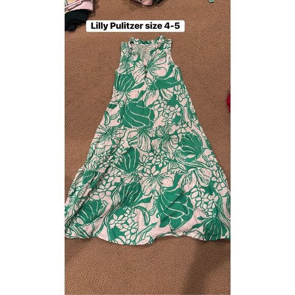 Lilly Pulitzer Kids Girls Mini Malone Maxi Dress 4-5 - Picture 2 of 2
